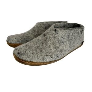 Glerups Gray Wool Slippers Size 39